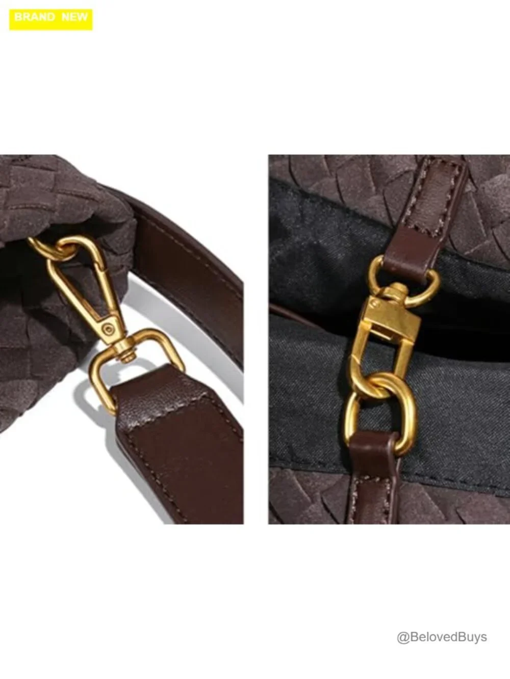 Faux Suede Woven Hobo Shoulder Bag with Top Handle and Crossbody Strap